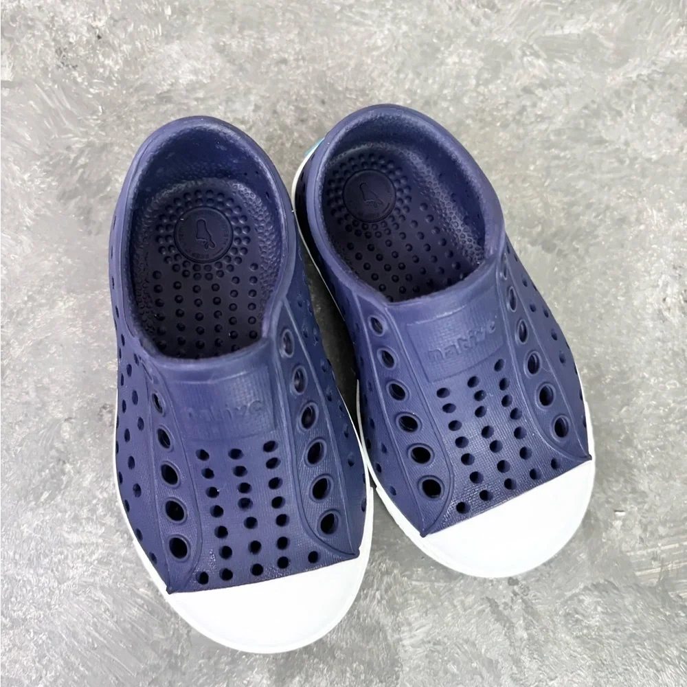 Native Jefferson slip on sneaker shoes size 5 toddler unisex navy